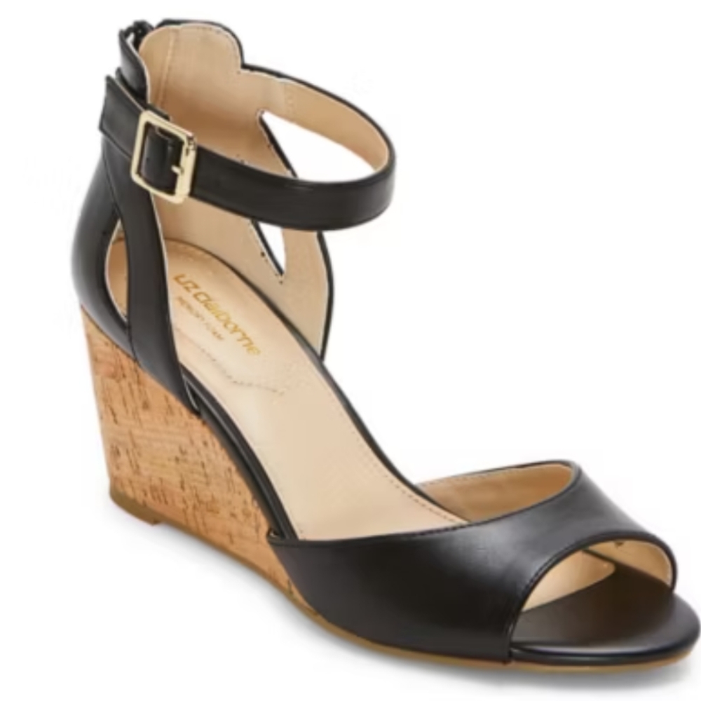 NWT Liz Claiborne Octavia Memory Foam Cork Wedge Sandal Size 7